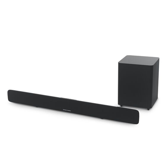 JBL HK SB20 - Black - Advanced soundbar with Bluetooth and powerful wireless subwoofer - Hero