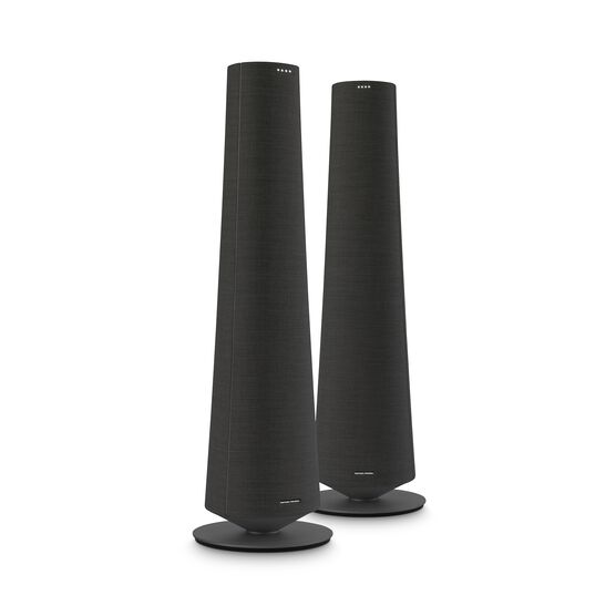 Harman Kardon Citation Tower - Black - Smart Premium Floorstanding Speaker that delivers an impactful performance - Hero